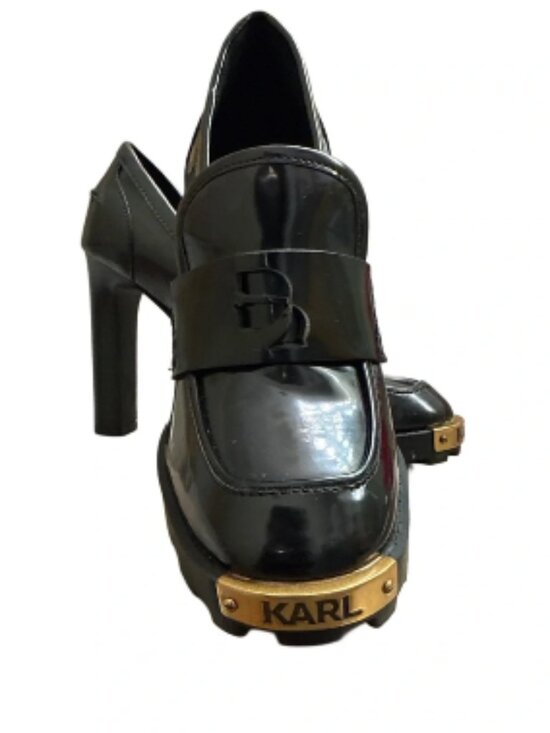 Karl Lagerfeld Shoes - Karl Lagerfeld Virna High Heel Logo Cutout LugSole Loafer NWT Women’s-Size 8 1/2